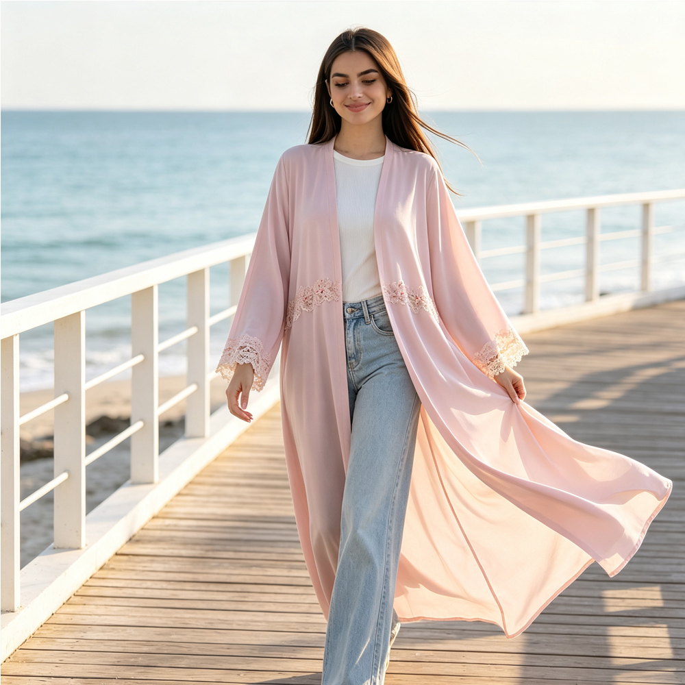 Embroidery Kebaya - Gaun Cardigan Abaya Dubai Bordir Wanita