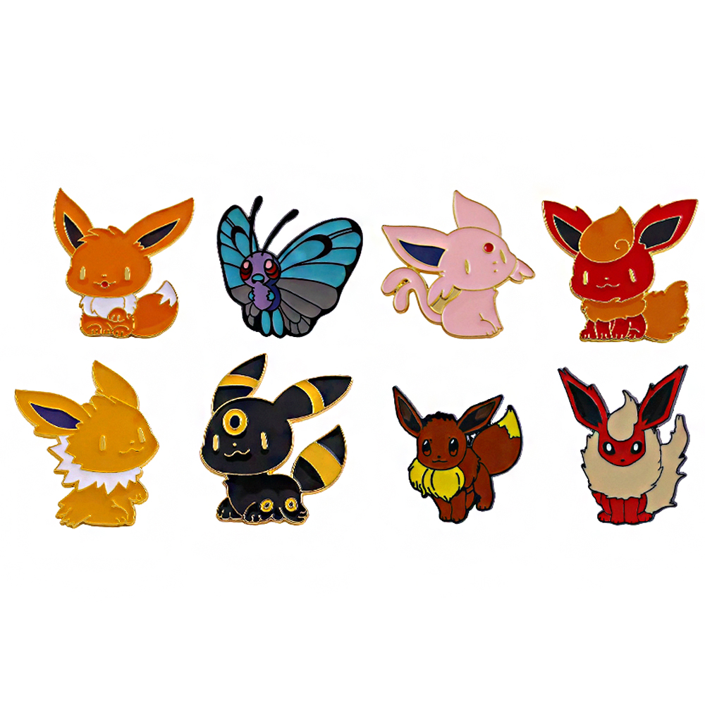 Embroidery Reddit - Set 8 buah Pin Enamel Eevee,