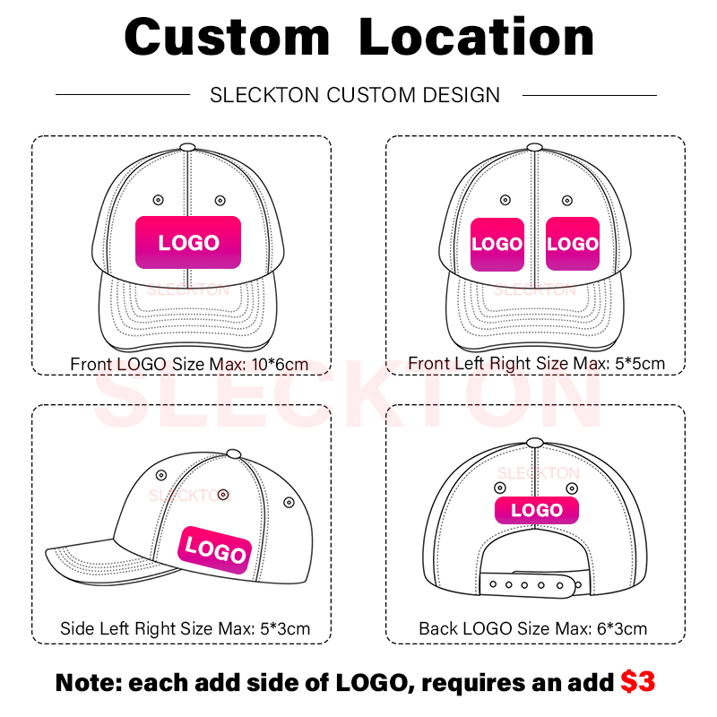 SLECKTON Topi Bisbol Bertepi L - Embroidery Design Logo ulasan dan harga