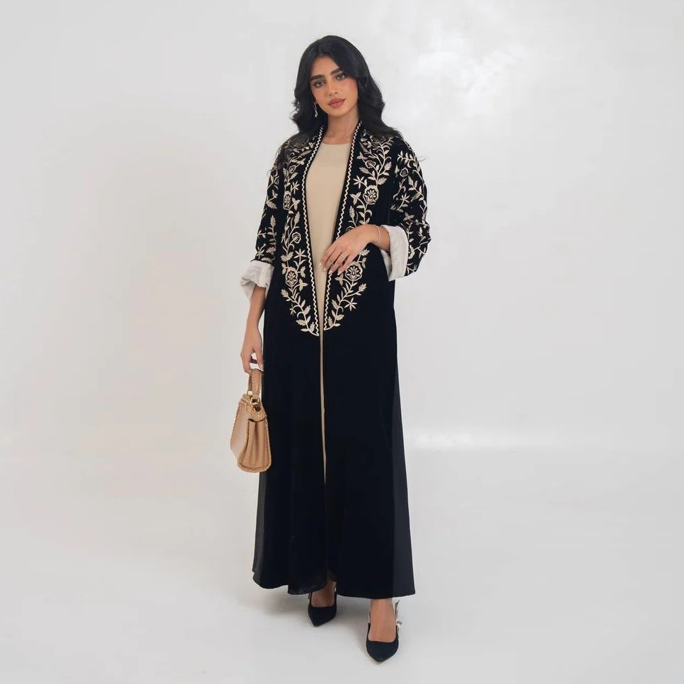 Abaya Beludru Terbuka Dubai Ka - Embroidery Kebaya ulasan dan harga