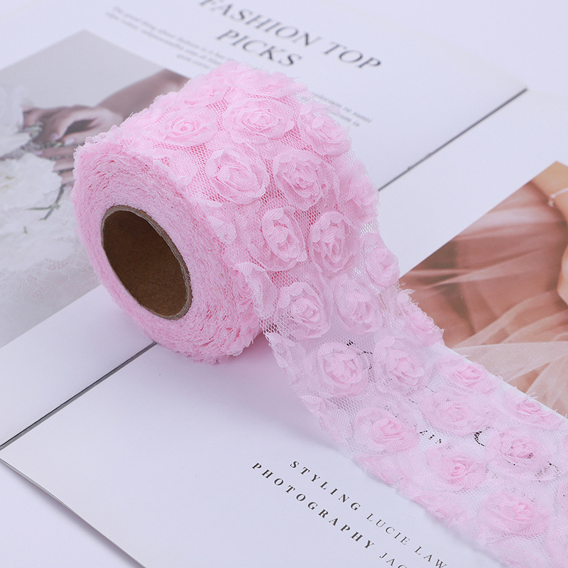 91cm Bordir Jaring Mawar Tiga  - Embroidery Rose ulasan dan harga