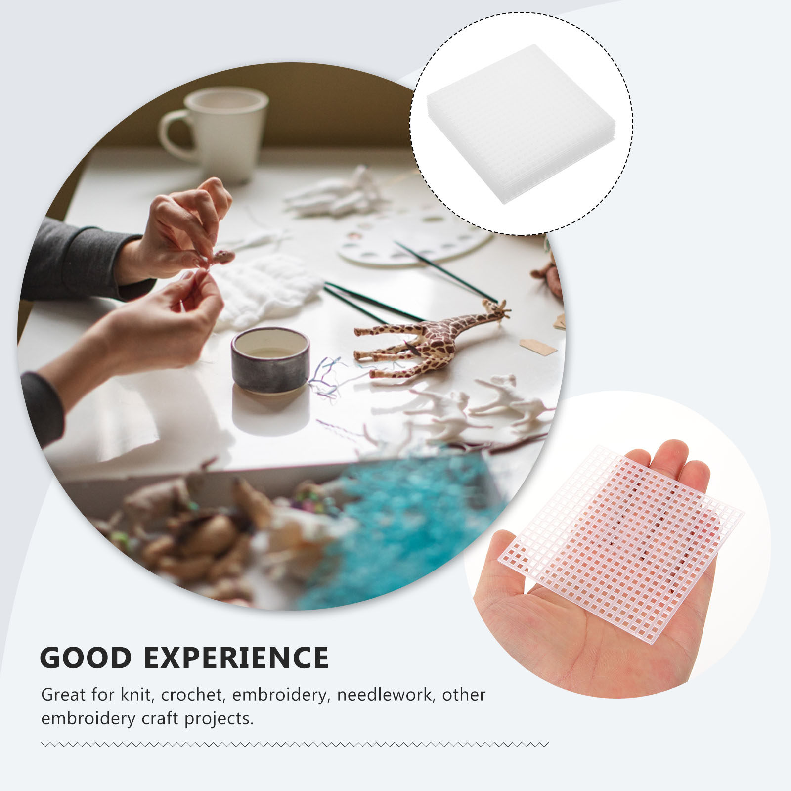 10 Lembar Kain Jaring Plastik  - Embroidery Bag ulasan dan harga