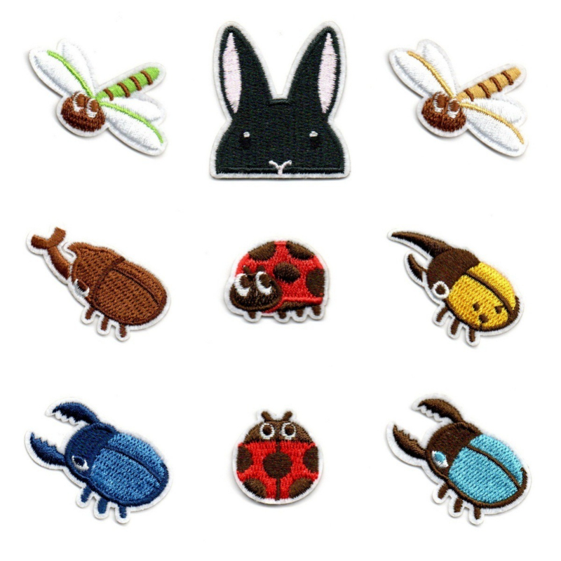 50pcs/Lot Patch Bordir Anime L - Embroidery Lady Bug ulasan dan harga