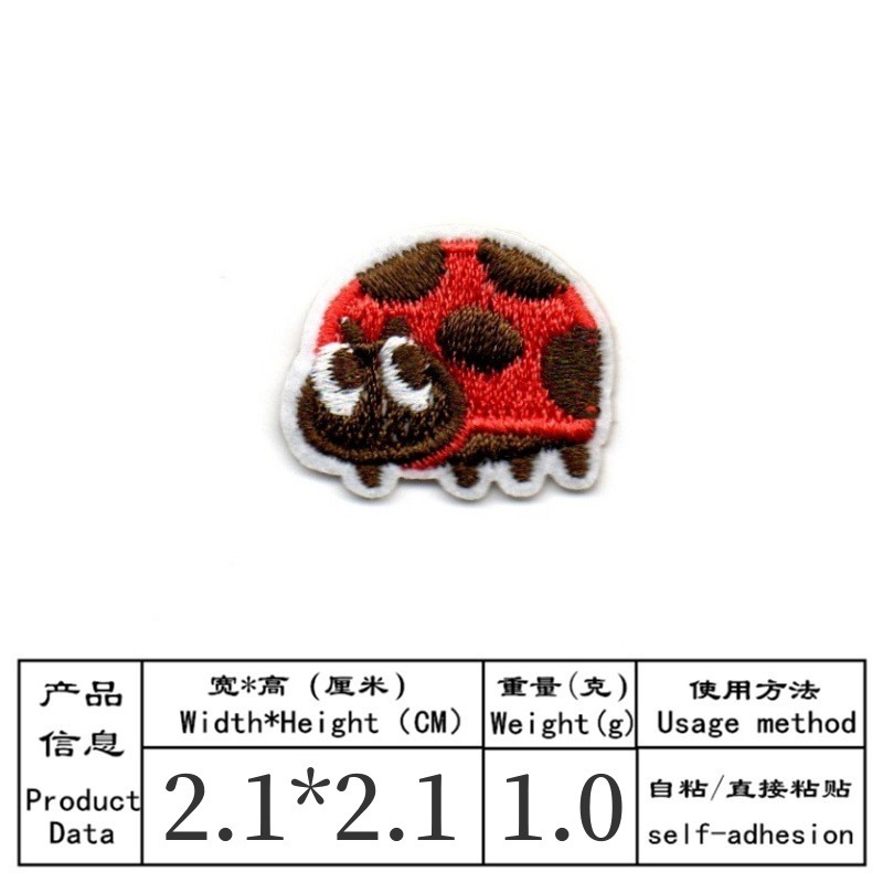 50pcs/Lot Patch Bordir Anime L - Embroidery Lady Bug ulasan dan harga